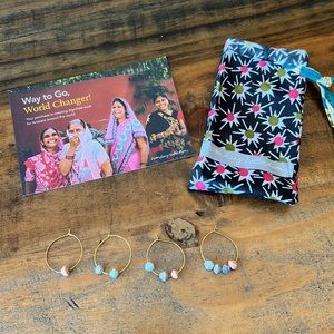 Noonday Paper Bead Wine Charms